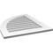 Ekena Millwork Quarter Round Top Left Surface Mount PVC Gable Vent w/ 3-1/2"W x 1"P Standard Frame, 26"W x 32"H GVPQL26X3201SN - alternate 2